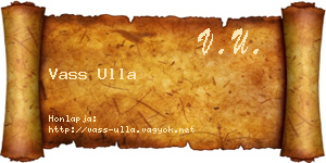 Vass Ulla névjegykártya